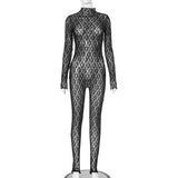 MB FASHION Sheer Lace Full-Length Jumpsuit 659