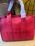 Every Fashion Structured Everyday Tote Bag with Matching Zip Pouch 98981