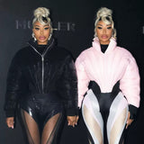 MB FASHION Cropped High-Collar Puffer Jacket 407