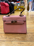 Every Fashion Mini Luxe Top Handle Satchel with Gold-Tone Lock 7629