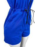 MB FASHION Hooded Zip-Up Sleeveless Romper 5027