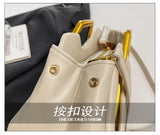 EVERY FASHION Ruched Gold-Frame Shoulder Bag