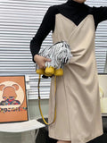EVERY FASHION Shaggy Dog Fringe Novelty Crossbody Bag TS-1051