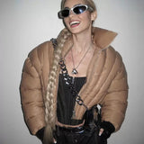 MB FASHION Cropped High-Collar Puffer Jacket 407