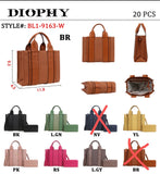 Every Fashion Embossed “The Tote Bag” Mini Structured Handbag with Matching Wallet BL1-9163-W