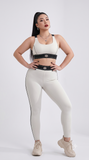 MB FASHION Square-Neck Sports Bra & High-Waisted Leggings Activewear Set 5085