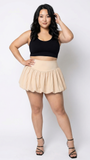 MB FASHION High-Waisted Flared Mini Skirt with Stretchy Waistband 0100LY
