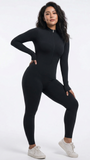MB FASHION Long Sleeve Zip-Up  HIGH QUALITY Jumpsuit 2402