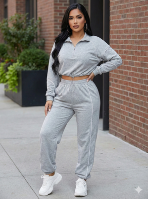 MB FASHION Half-Zip Relaxed Fit Lounge Set 5051