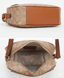 EVERY FASHION Signature Canvas Crossbody Bag Set with Matching Wallet 1055