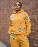 MB FASHION Floral Printed Hoodie and Jogger Set with Relaxed Fit 022LY