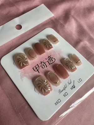 HANDMADE PRESS ON NAILS LV043 (M)