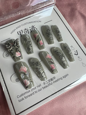 HANDMADE PRESS ON NAILS B026 (S)