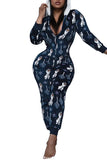 MB FASHION HOODED PRINTED CHRISTMAS JUMPSUITS 7926