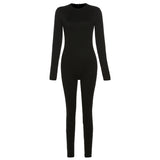 MB FASHION Ribbed Long Sleeve Bodycon Jumpsuit 6866LY