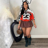 MB FASHION Oversized Mesh Jersey Top with Graphic Print 615LY