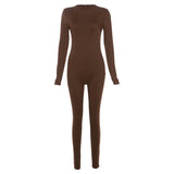 MB FASHION Ribbed Long Sleeve Bodycon Jumpsuit 6866LY