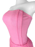 MB FASHION Strapless Ribbed Corset Top and Jogger Pants Set 5082LY