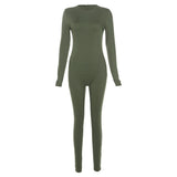 MB FASHION Ribbed Long Sleeve Bodycon Jumpsuit 6866LY