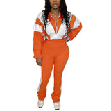 MB FASHION Zip-Up Crop Jacket & High-Waist Jogger Set 5015LY