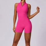 MB FASHION ZIPPER ACTIVE BODYCON ROMPER JUMPSUIT 8594LY