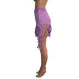 MB FASHION High-Waist Fringe Distressed Denim Shorts 3778LY