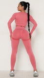 MB FASHION Athletic Crop Top & High-Waisted Leggings Set 6205LY