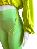 EVERY FASHION 2-Piece Zip-Up Crop Jacket & High-Waisted Legging Set MB 4047LY
