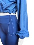EVERY FASHION 2-Piece Zip-Up Crop Jacket & High-Waisted Legging Set MB 4047LY
