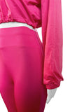 EVERY FASHION 2-Piece Zip-Up Crop Jacket & High-Waisted Legging Set MB 4047LY