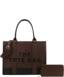 Every Fashion Structured “The Tote Bag” Handbag with Matching Wallet TB6-1136-W