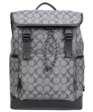 EVERY FASHION Structured Backpack with Signature Pattern and Buckle Closure FT-8883