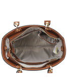 EVERY FASHION Monogram Print Structured Handbag with Matching Wallet YB-9143W