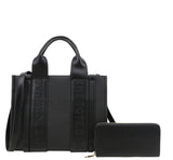 Every Fashion Embossed “The Tote Bag” Mini Structured Handbag with Matching Wallet BL1-9163-W