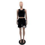MB FASHION Crop Tank & Shorts Set 0149