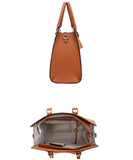 EVERY FASHION Structured Pattern Tote Bag with Matching Zip Wallet DP-9151-W