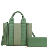 Every Fashion Embossed “The Tote Bag” Mini Structured Handbag with Matching Wallet BL1-9163-W