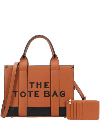 Every Fashion Mini Structured “The Tote Bag” Handbag with Matching Wallet TB6-1122-A