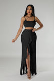 MALYBGG Cami Strap Maxi Dress with Slit 88227LY