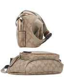 EVERY FASHION Patterned Belt Bag with Multiple Zippered Compartments MS008-1015
