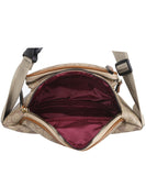 EVERY FASHION Patterned Belt Bag with Multiple Zippered Compartments MS008-1015