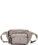 EVERY FASHION Patterned Belt Bag with Multiple Zippered Compartments MS008-1015