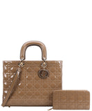 Every Fashion Quilted Tote Bag for Women with Matching Wallet 9167