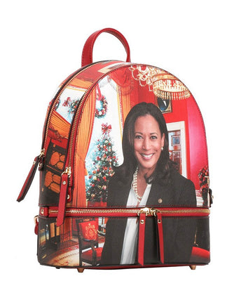EVERY FASHION Statement Print Backpack with Holiday Interior Design Motif