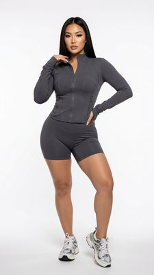 MB FASHION  Athletic Set Long-Sleeve Zip-Up Design 4068LY