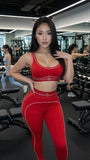 MB FASHION Seamless Performance Sports Bra & High-Waist Leggings Set 5083