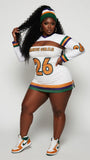 MB FASHION Mardi Gras Cut-Out Jersey Dress & Headband Set 835