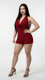 MB FASHION Halter Cowl Neck Romper SET 9525