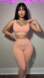 MB FASHION Seamless Performance Sports Bra & High-Waist Leggings Set 5083
