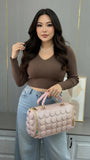 Every Fashion Iridescent Textured Bubble Bag with Detachable Strap